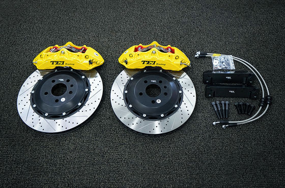 O pistão de TEI Racing BBK P60NS 6 forjou o freio Kit For Audi A6 do compasso de calibre das dois-partes parte dianteira da roda de 19 polegadas