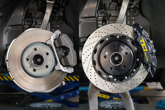 O freio grande Kit For BMW TEI Racing instalado E300 P60S forjou 6 o rotor do disco dos compassos de calibre 355*32mm do pistão