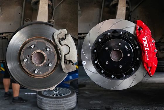 O freio grande entalhado 355x32mm Kit For TOYOTA dos potenciômetros do rotor 6 do disco de Front Brake Caliper With COROA 2005-2021 18&quot; roda