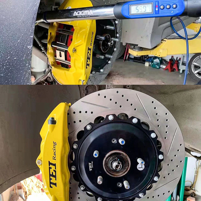 comprar Kit de travagem de 4 pistões com 355*32 mm de disco de carbono alto e almofadas de travagem para Hyudnai Veloster 18 polegadas Fabricação em linha