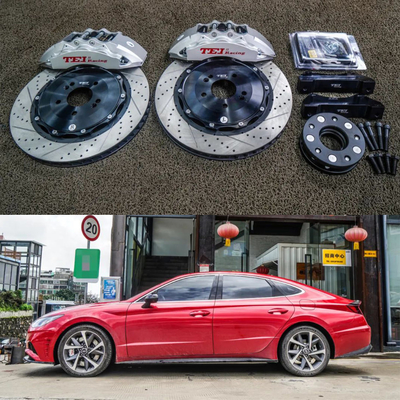 comprar Kit de travagem de calibre de pistão de 6 pistões com 355 * 32 mm disco de carbono alto de corrida e pastilhas de travagem para Hyudnai Santana 18 polegadas Fabricação em linha