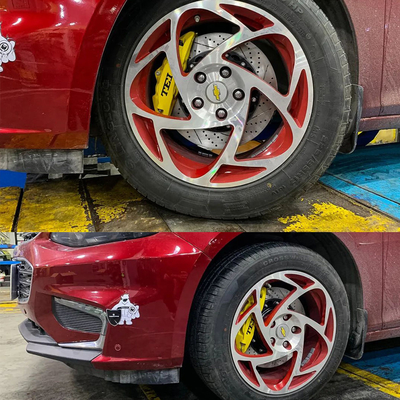 comprar 4 pistão de corrida calibre Chevrole Kit de freio grande 355 * 28 MM disco de carbono alto de corrida e almofadas de freio para Malibu 17 polegadas aro Fabricação em linha