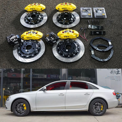 comprar BBK Audi Big Brake Kit para A4 B8 18 polegadas Car Rim Frente 6 e traseira 4 Calibre de pistão para manter a função EBP Fabricação em linha