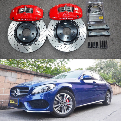 comprar Classe C W205 Mercedes Big Brake Kit 17 polegadas Car Rim Frente 4 Kit de travagem de pistão Automático Sistema de travagem Fabricação em linha
