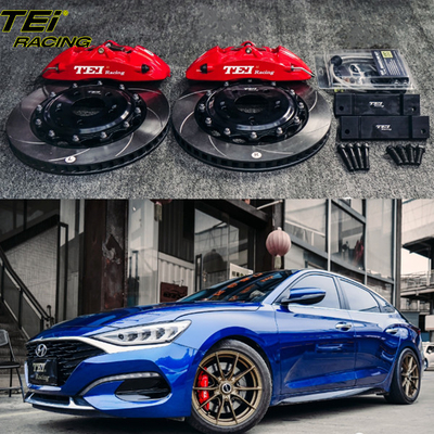 comprar Kit de travagem frontal grande 4 pinças de pistão com rotor 330x28mm sistema de travagem automático BBK para LAFESTA 17 polegadas carro borda Fabricação em linha
