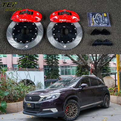 comprar Kit de travagem frontal de 4 pistões Calibre com rotor 330x28mm BBK sistema de travagem automático Para o citroen DS6 17 polegadas carro borda Fabricação em linha