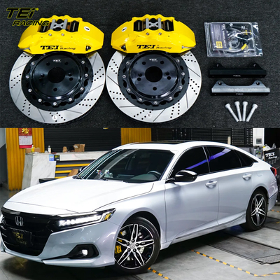 comprar Kit de travagem frontal grande 6 pistão calibre com rotor 355x32mm sistema de travagem automático BBK para Honda Accord 18 polegadas carro borda Fabricação em linha