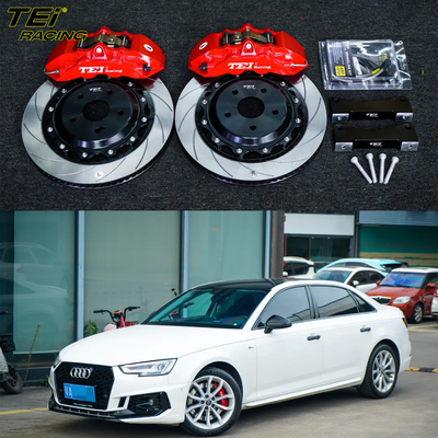 comprar Kit de travagem frontal de 4 pistões Calibre com rotor de 355x28mm Sistema de travagem automático BBK Para Audi A4L 18 polegadas carrinha Fabricação em linha