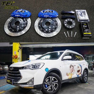comprar Kit de travagem frontal grande 4 pinças de pistão com rotor 355x28mm sistema de travagem automático BBK para JAC Refine S7 18 polegadas carro borda Fabricação em linha