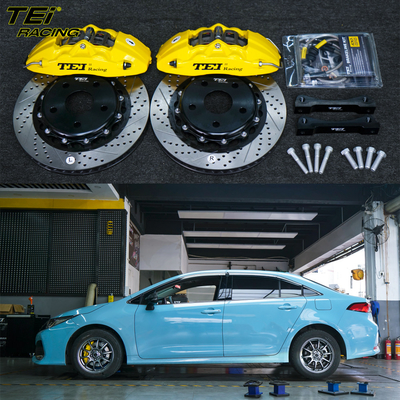 comprar Kit de travagem frontal de 4 pistões Calibre com rotor de 300x27mm Sistema de travagem automático BBK Para Toyota ALLION 16 polegadas carrinho Fabricação em linha