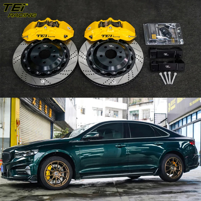 comprar Kit de travagem frontal de 4 pistões Caliper com rotor de 355x28mm Sistema de travagem automático BBK para pele de carro de 18 polegadas Geely PREFACE Fabricação em linha