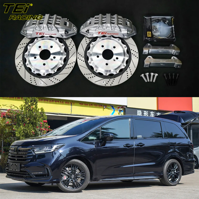 comprar Kit de travagem frontal grande 6 pistão calibre com rotor 355x28mm sistema de travagem automático BBK para Honda Odyssey 18 polegadas carro borda Fabricação em linha