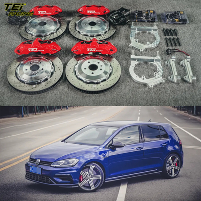 comprar 6 pistões dianteiros e 4 pistões traseiros com pinça de freio E BBK sistema de freio automático Para Volkswagen Golf R 19 polegadas aro Fabricação em linha