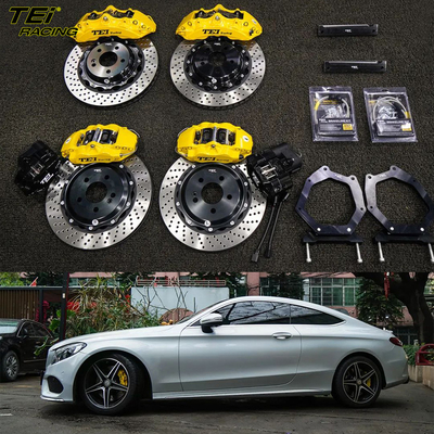 comprar Frente 6 pistão e traseiro 4 pistão calibre com E-brake Caliper BBK sistema de freio automático para Benz C260-coupé 18 polegadas borda Fabricação em linha