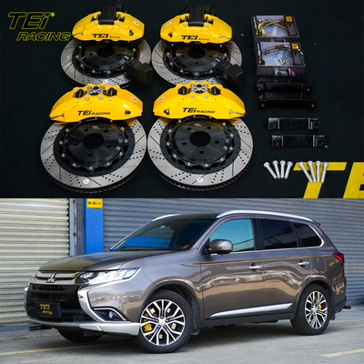 comprar Frente 6 pot e traseiro 4 pot calibre BBK sistema de freio automático para Mitsubishi Outlander com junta de flanco de 15 mm 18 polegadas Fabricação em linha