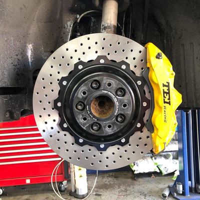 comprar Kit de freios grandes para BMW E60 M5 20 polegadas roda dianteira 405 * 34 e traseira 380 * 28 rotor perfurado Fabricação em linha