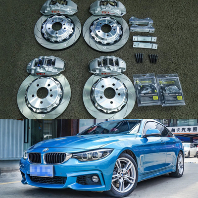 Kit de freio grande BMW para série 4 de 18 polegadas, aro dianteiro e traseiro, kit de freio de 4 pistões, sistema de freio automático