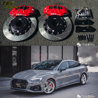 Kit de travagem frontal grande 6 pinças de pistão com rotor 355x32mm BBK sistema de travagem automática para Audi A5 18 polegadas carro borda