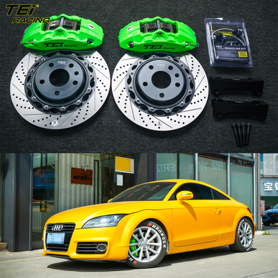 Kit de travagem frontal grande 4 pinças de pistão com rotor 330x28mm BBK sistema de travagem automática para Audi TT 17 polegadas carro aro