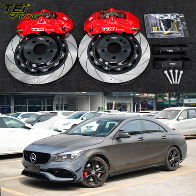 Kit de travagem frontal grande 4 pinças de pistão com 355 * 28 mm rotor BBK sistema de travagem automática para Mercedes-Benz CLA 18 polegadas carro aro