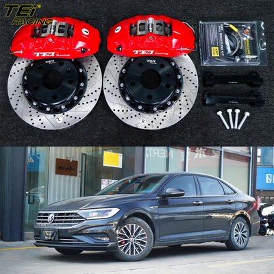 Kit de travagem frontal grande 4 pinças de pistão com rotor 300x28mm BBK sistema de travagem automático para Volkswagen Sagitário 16 polegadas carrinho