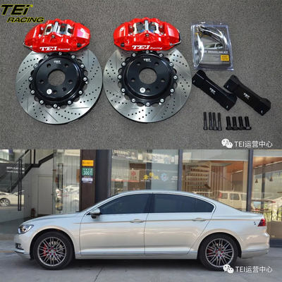 Kit de travagem frontal grande 4 calibre de pistão com rotor 330x28mm BBK sistema de travagem automática para Volkswagen Magotan 17 polegadas carro aro