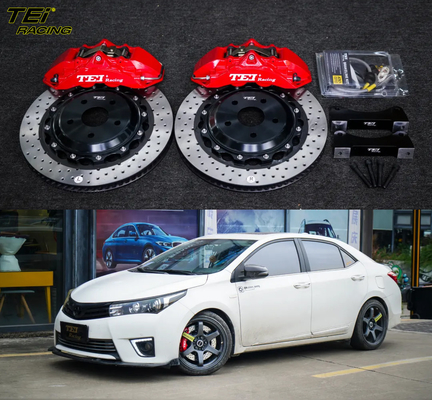 Kit de travagem frontal 4 pistão calibre com rotor 378x32mm BBK sistema de travagem automático para Toyota Corolla 18 polegadas carro borda