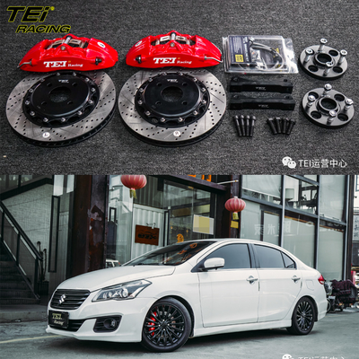 Kit de travagem frontal grande 4 pinças de pistão com 330x28mm rotor sistema de travagem automático BBK para Suzuki Ciaz 16 polegadas carrinha