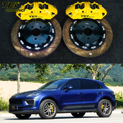 Kit de travagem frontal grande 6 Calibre de pistão com rotor de 405x34mm BBK sistema de travagem automático para Porsche Macan 20 polegadas carro borda