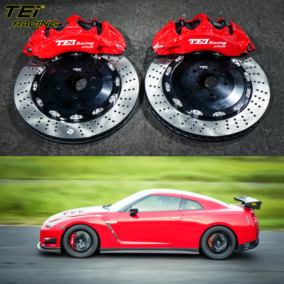 Kit de travagem frontal grande 6 Calibre de pistão com rotor de 405x34mm sistema de travagem automático BBK para Nissan GTR 20 polegadas carro borda