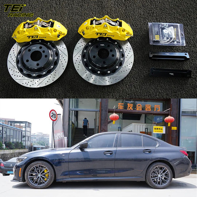 Kit de travagem frontal grande 6 Calibre de pistão com rotor 355x32mm BBK sistema de travagem automático para BMW 325Li 18 polegadas carro borda