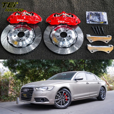 Kit de travagem frontal grande 6 Calibre de pistão com rotor 378 * 32 mm BBK sistema de travagem automático Para Audi A6 19 polegadas carro borda