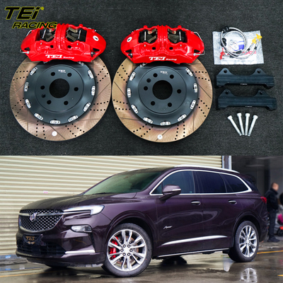 Kit de travagem frontal grande 6 Calibre de pistão com rotor 405x34mm sistema de travagem automático BBK para Buick Enclave 20 polegadas carrinha