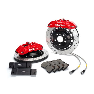 Kit de pinça de freio grande TeiRacing P40NS+Big Brake Caliper 4 Pot Racing para Audi VW BMW Mercedes Benz Subaru Chevrolet Ford Mazda Roda de 18 polegadas